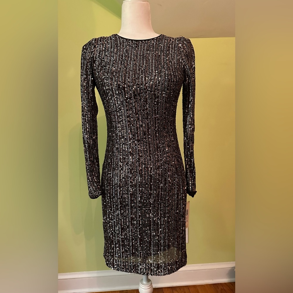 NWT Eliza J party dress brown/black size 2